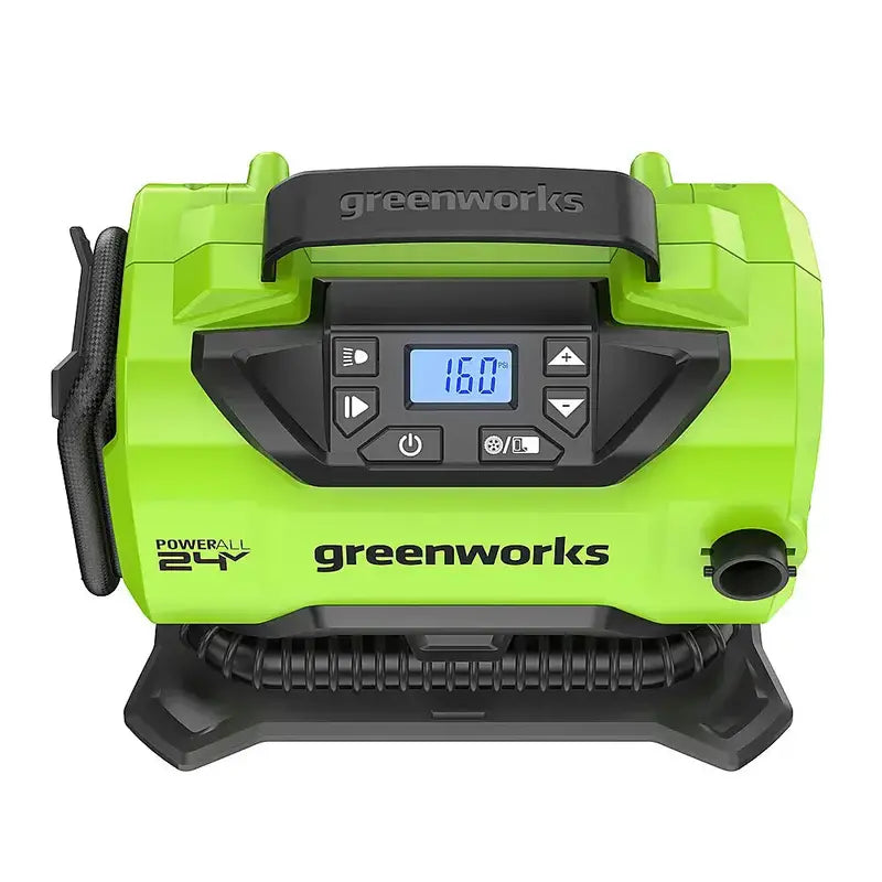 24V Cordless Tire Inflator — 160 PSI Max, Includes 2.0 Ah USB-C Battery & Charger