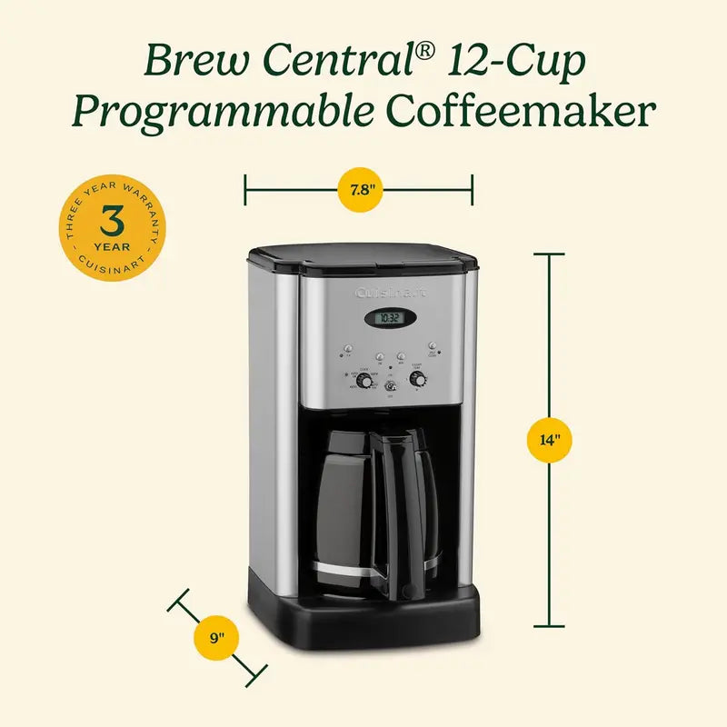 DCC-1200P1 Programmable 12-Cup Coffee Maker  Thermal Carafe Brew Station with Auto-Shutoff