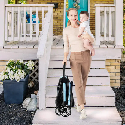 Compact Airplane-Approved Travel Stroller  Lightweight Foldable Design for Infants & Toddlers