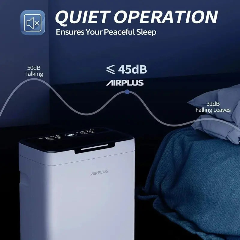 AIRPLUS 30-Pint Dehumidifier  Covers Up to 1,500 Sq. Ft., Ideal for Basements & Large Living Areas