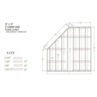 Colonial 10′ x 10′ Wooden Storage Shed  Premium Garden Shed