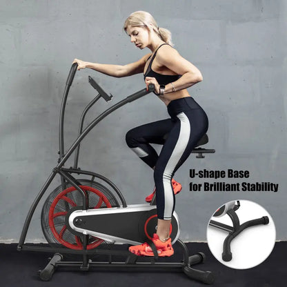 Air Resistance Exercise Bike  Fan-Driven Stationary Cycle with Infinite Resistance Levels