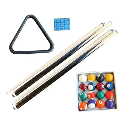 Classic Slate-Finished 8-Foot Pool Table  Walnut Wood Frame with Full Cue & Ball Set for Home Use