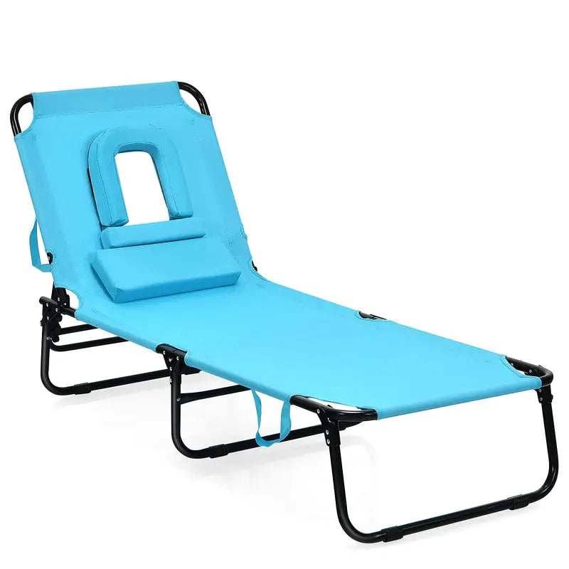 All-Terrain Folding Lounge Chair  Ideal for Beaches, Poolsides, Balconies & Patios