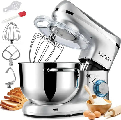6.5-Qt 660W 6-Speed Tilt-Head Stand Mixer with Stainless Steel Bowl
