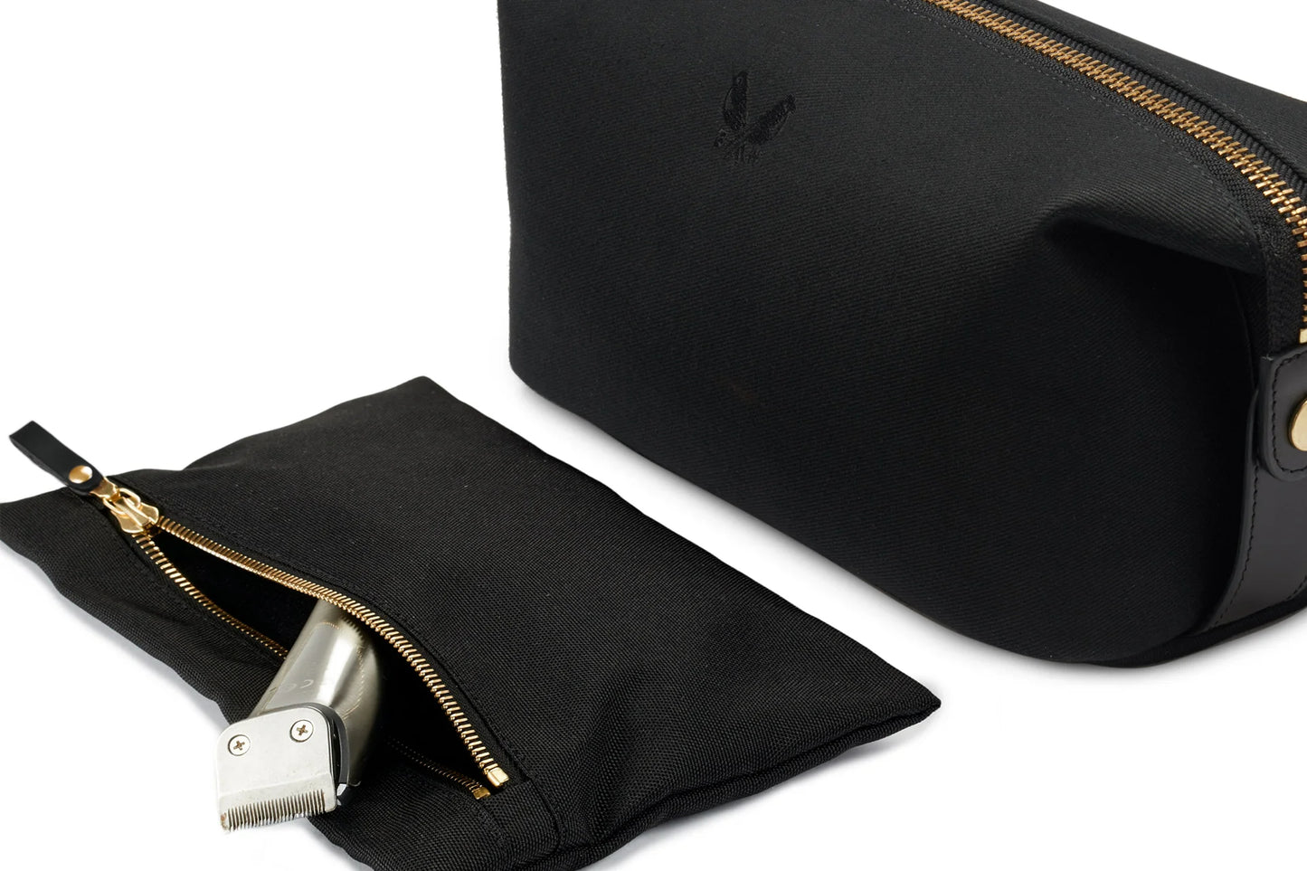 Canvas Wash Bag / Dopp Kit - Black