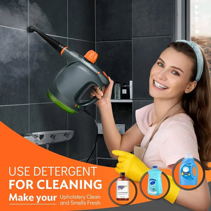PowerSteam 1250W Handheld Steam Cleaner, 14-in-1 for Kitchen, Bathroom, Windows & Floors