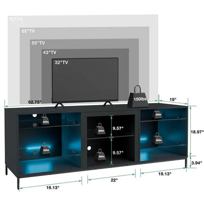 Hommpa LED TV Stand for 70  TV Modern Entertainment Center