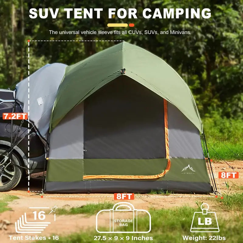 GoHimal Waterproof SUV Camping Tent  8′ L x 8′ W x 7.2′ H Fit