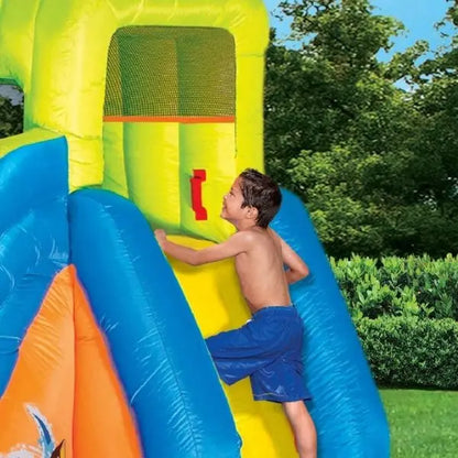 Banzai Pipeline Twist Inflatable Water Park  Kids’ Backyard Splash & Slide Set