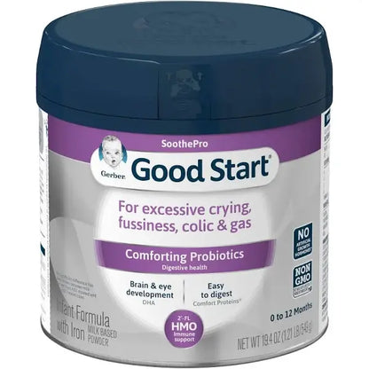 Gerber Good Start SoothePro Milk-Based Formula Powder, Stage 1 (0-12 Months), 19.4 oz