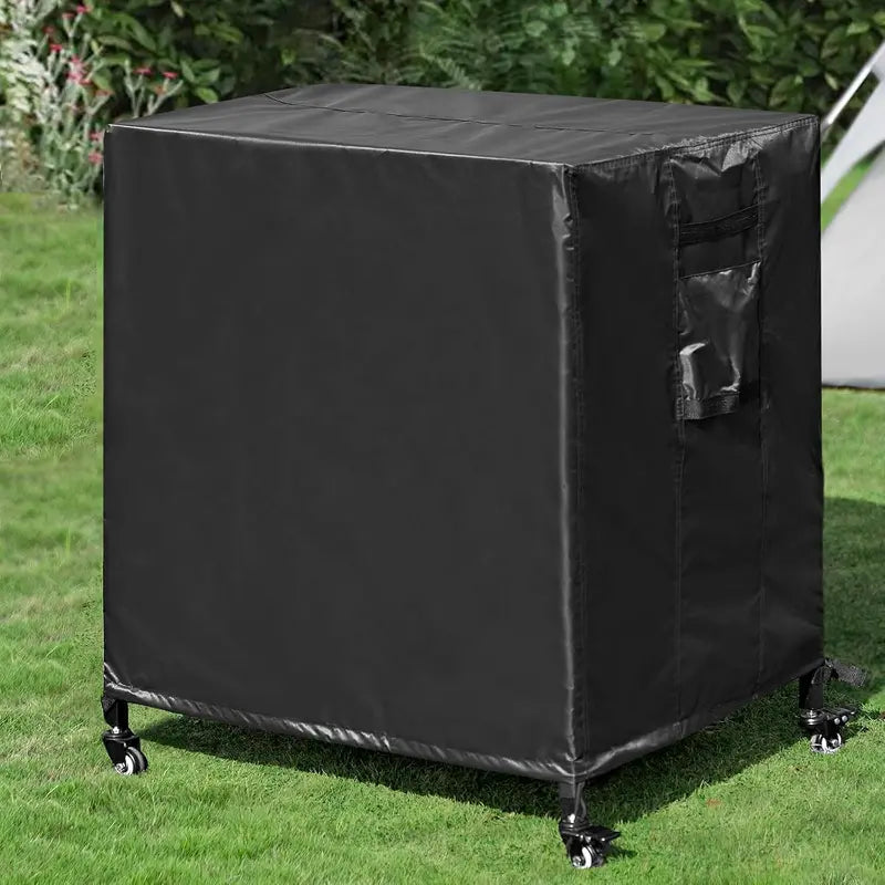 Heavy-Duty Stainless Steel Outdoor Grill Cart  3-Shelf Mobile Pizza Oven Stand with Wheels (31.5″ x 24″ x 35.5″)