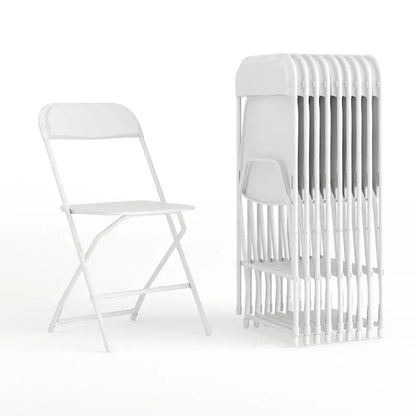 Heavy-Duty Folding Plastic Chair  10-Pack Event Seating, 650 lb Capacity per Chair