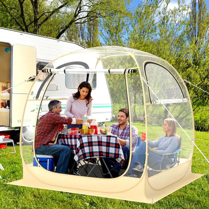 All-in-One Pop-Up Sports Tent  4.2 ft x 4.2 ft Weatherproof Pod with Stakes, Sandbag, Floor Mat & Wind Rope