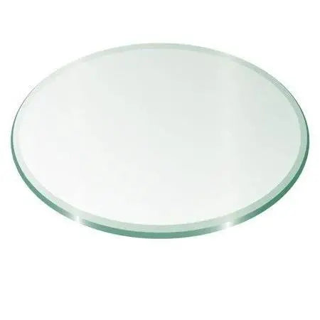 42-Inch Round Tempered Glass Table Top  1/2″ Thickness with 1″ Beveled Edge