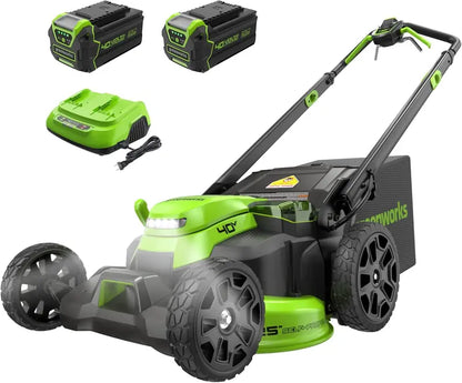 Greenworks 40V 16″ Ultra-Light Cordless Push Mower — 4.0Ah Battery Included