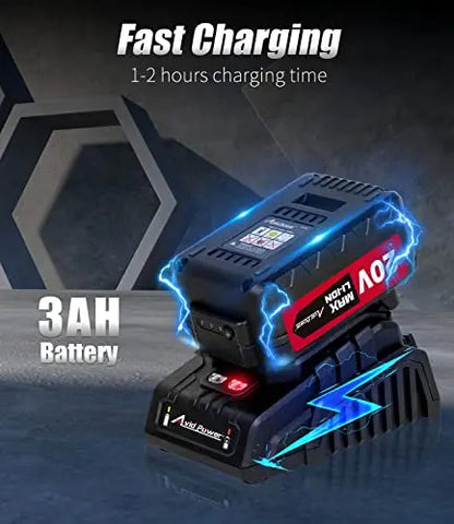 AVID POWER Cordless Impact Wrench, 1/2 Impact Gun with 3A Li-ion Battery