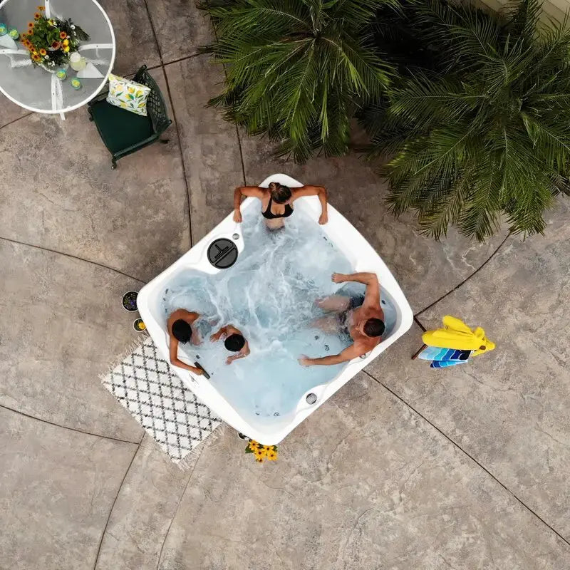 Lifesmart Leganza 6-Person Hot Tub — Rectangular 90-Jet Spa with Ozonator Sanitization