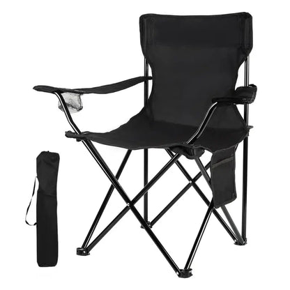 Compact Folding Camping Chair with Carry Bag and Alloy Steel Frame