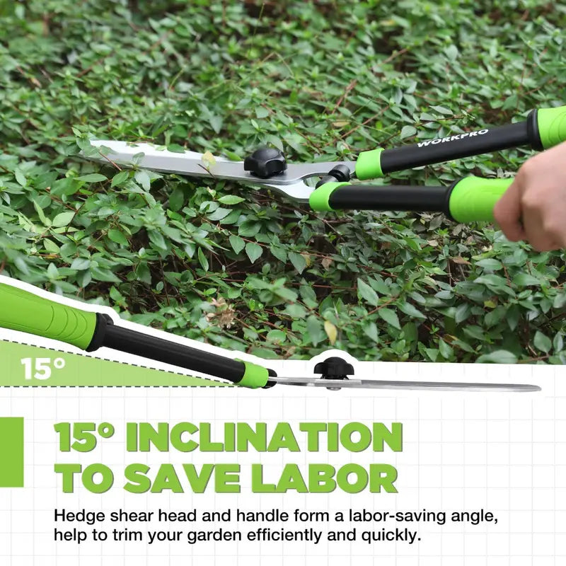 WORKPRO 23-Inch Manual Hedge Shears  Professional-Grade Trimming Tool