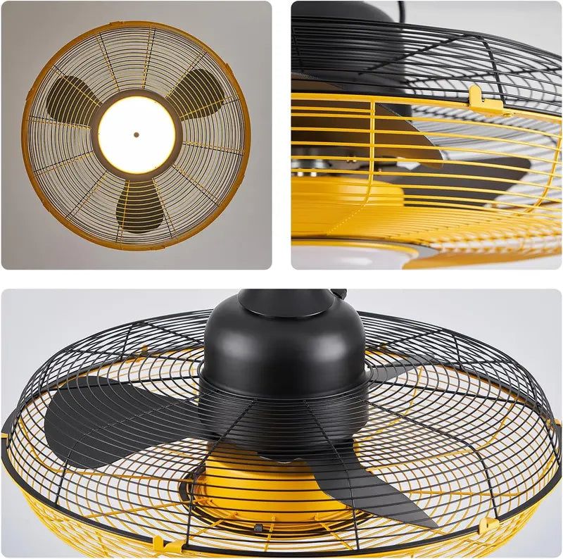 21-Inch Outdoor Ceiling Fan with Integrated Light  Wet-Rated, Remote & App-Controlled Hanging Fan for Patios & Gazebos