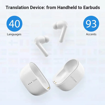 Timekettle M3 Language Translator Earbuds, Two-Way, with APP for 40 Languages   93 Accents Online