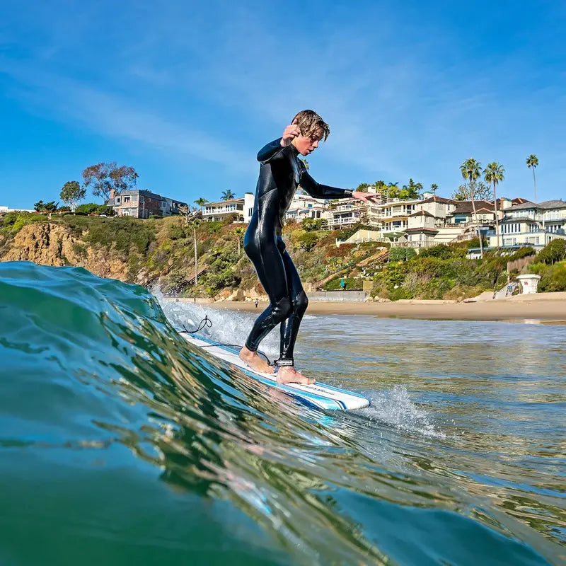 Wavestorm 8 ft Soft Top Surfboard  Foam-Free Classic Longboard, Beginner-Friendly for All Ages