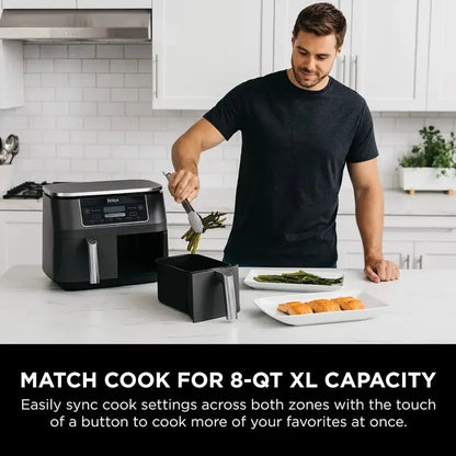 Ninja Foodi DualZone Air Fryer  8-Quart 2-Basket Model with 6 Cooking Functions and Independent Controls