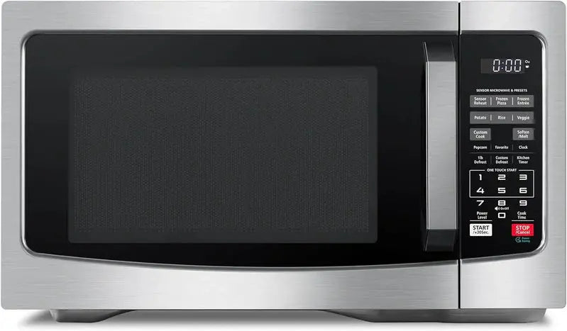 8-in-1 Smart Microwave Oven with Air Fryer  Countertop Convection Oven Featuring Broil, Odor Removal, and Child Lock