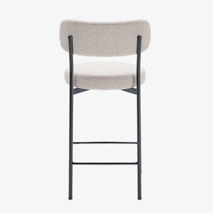 Lot de 2 fauteuils de bar velours cr me Lili