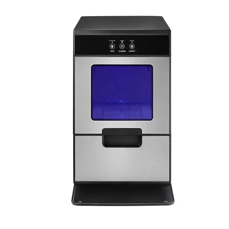 44-Lb Nugget Ice Maker  Compact Stainless Steel Icemachine with Auto Shut-Off and Chewable Ice Output