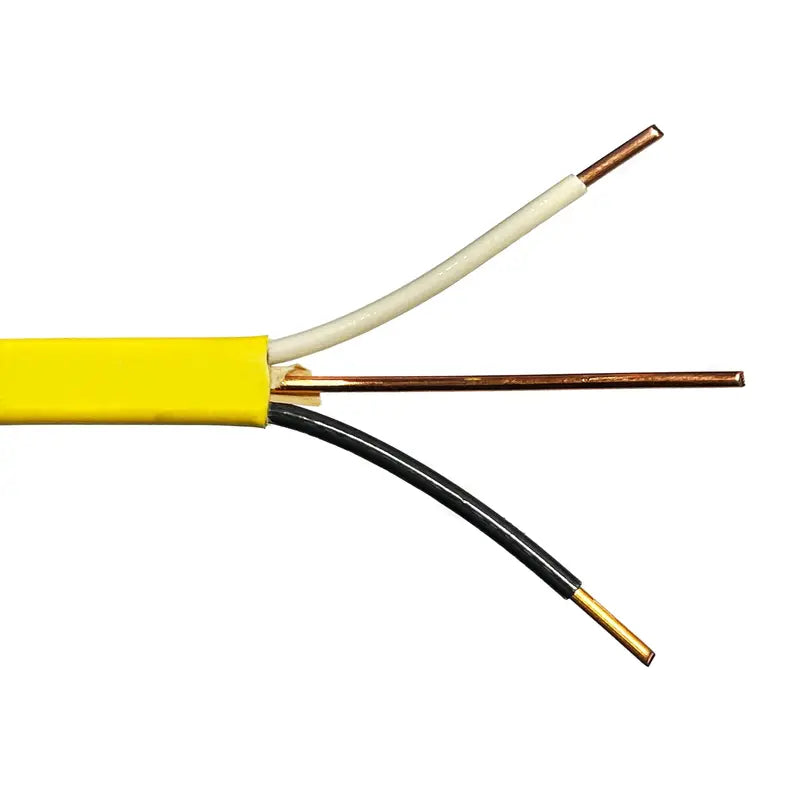 2025 12/2 AWG NM-B Indoor Electrical Wire  250-Foot White Copper Romex Cable Roll