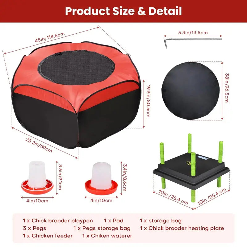 Tetuga Chick Brooder Box  Insulated Starter Kit for Newborn Chicks & Poults