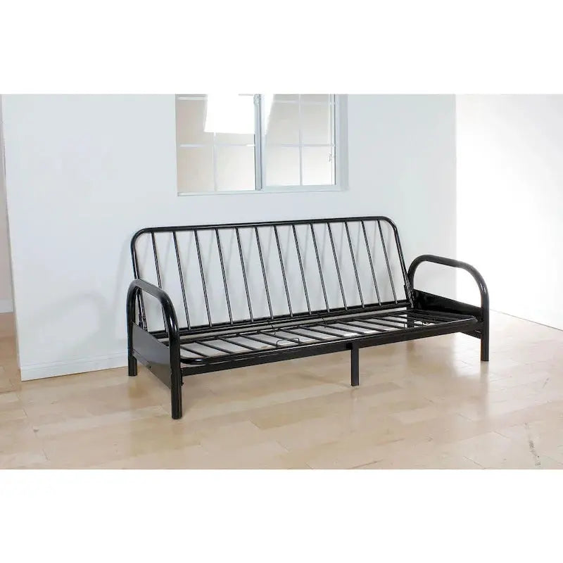 Alfonso Futon Frame  Adjustable Black Metal Base for Versatile Sleeping & Seating