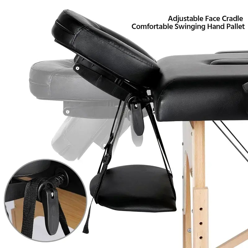 Yaheetech Portable Massage Table  Foldable Spa Bed for Lash Techs and Therapists