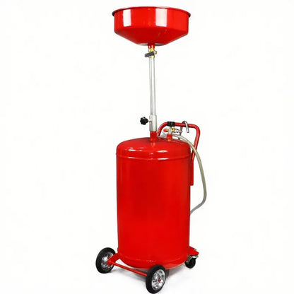 Portable 20-Gallon Air-Operated Oil Drain Pan for Automotive Maintenance