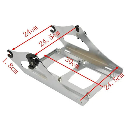 TCT-MOTORPARTS Chopped Tour Pack Trunk with Backrest and Mounting Rack for Motorcycles