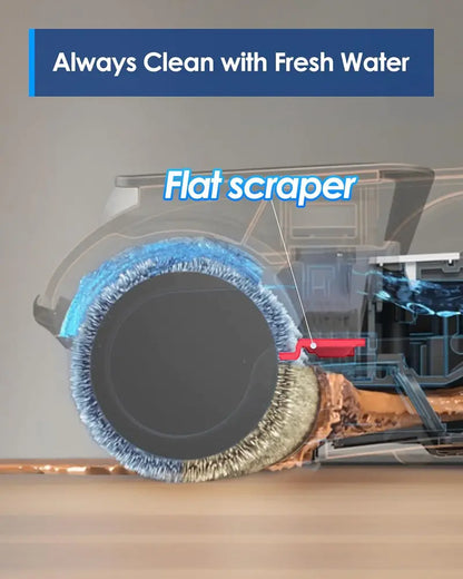 Cordless Wet/Dry Floor Cleaner & Mop  All-in-One Hard Floor Cleaning System with Vacuum + Mopping in a Single Pass