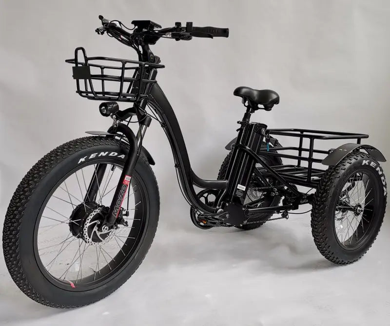 BaFang 750W Fat-Tire Electric Trike  All-Terrain Tricycle with Samsung Battery & LCD Display