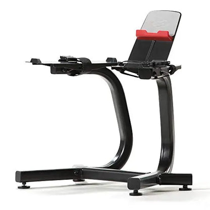 Bowflex SelectTech Dumbbell Stand with Integrated Media Shelf  Compact, Wheeled, Ergonomic Design for 552/560/1090 Dumbbells