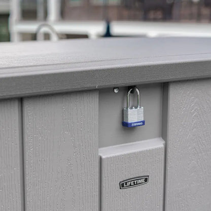 Lifetime 568-Litre Outdoor Deck Storage Box  Modern Grey Design, Model 60384U