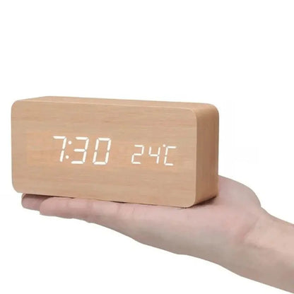 LED Desk Clock with Tap-to-Wake Display and Sound Sensitivity