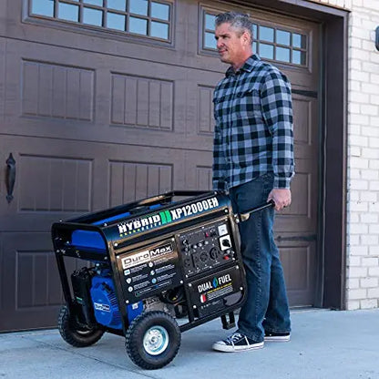 DuroMax XP12000EH Dual-Fuel Generator  12,000W Output (Gas/Propane), 457cc OHV Engine, EPA & CARB Certified