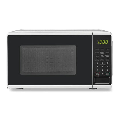Mainstays 0.7 Cu. Ft. Countertop Microwave Oven  700-Watt, Compact White Appliance with Simple Controls