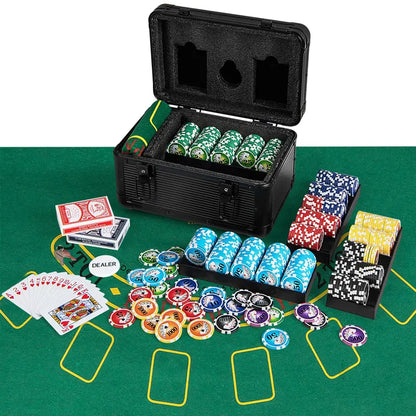 Premium 600-Piece Casino Poker Chip Set  Includes 6 Card Decks and Dealer Button