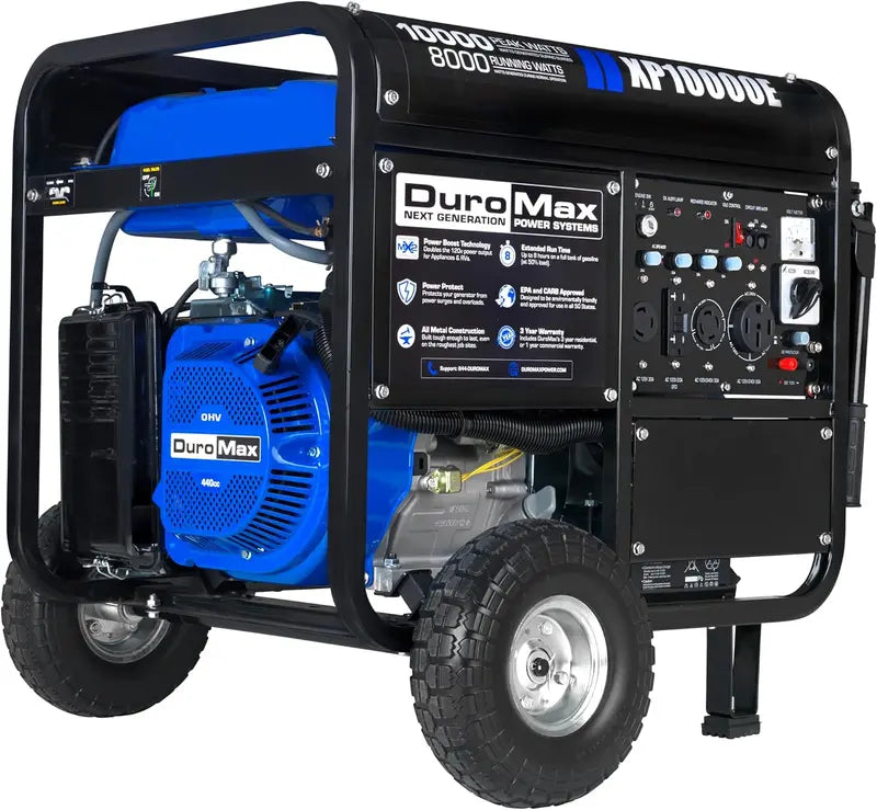 DuroMax XP13000EH Dual-Fuel Portable Generator  13,000W Electric Start for Gas or Propane