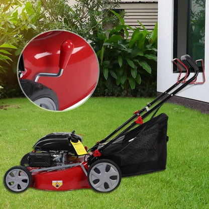 Self-Propelled Gas Lawn Mower with 141cc Engine, 50L Grass Catcher &amp; Large Wheels