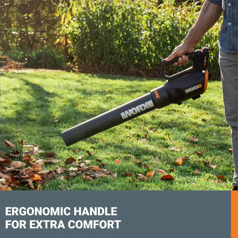 Worx 20V Turbine Leaf Blower  Two-Speed Cordless Yard Cleanup Tool