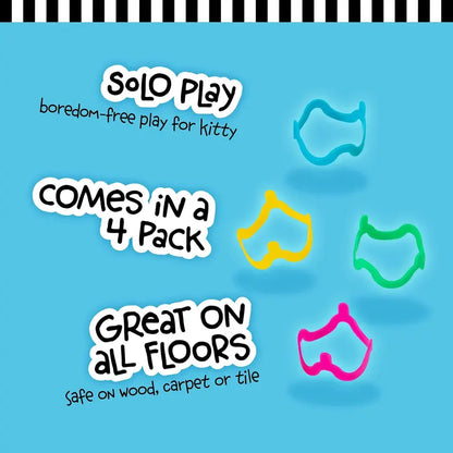 Cat Crazies Interactive Cat Toys Multi-Pack  Durable, Lightweight, Vibrant Design for Engaging Play