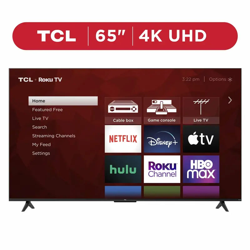 TCL 65″ 4-Series 4K HDR Smart Roku TV  Stunning Picture, Endless Entertainment